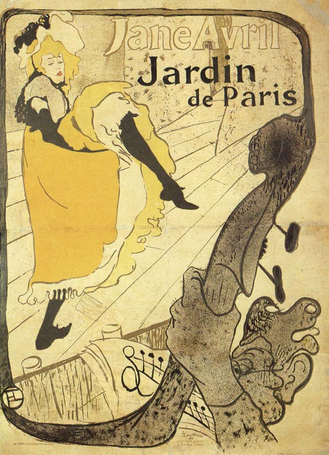 Henri de toulouse-lautrec Jane Avril to the Jardin the Paris